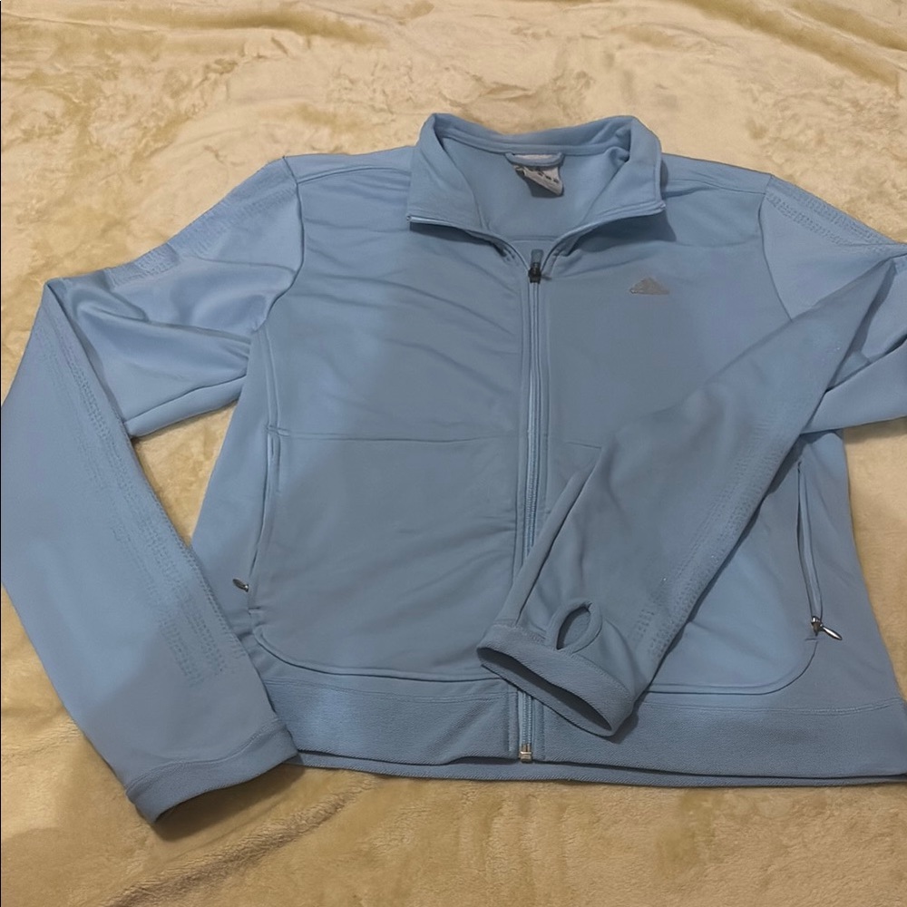 Adidas climate Light Blue Zip-Up Jacket